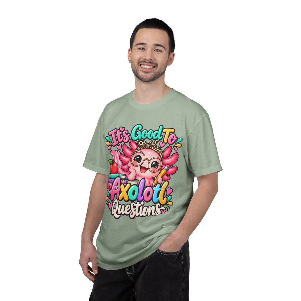 It's Good To Axolotl Questions Brenda Tee | Cute Axolotl Cartoon, Colorful Study Design