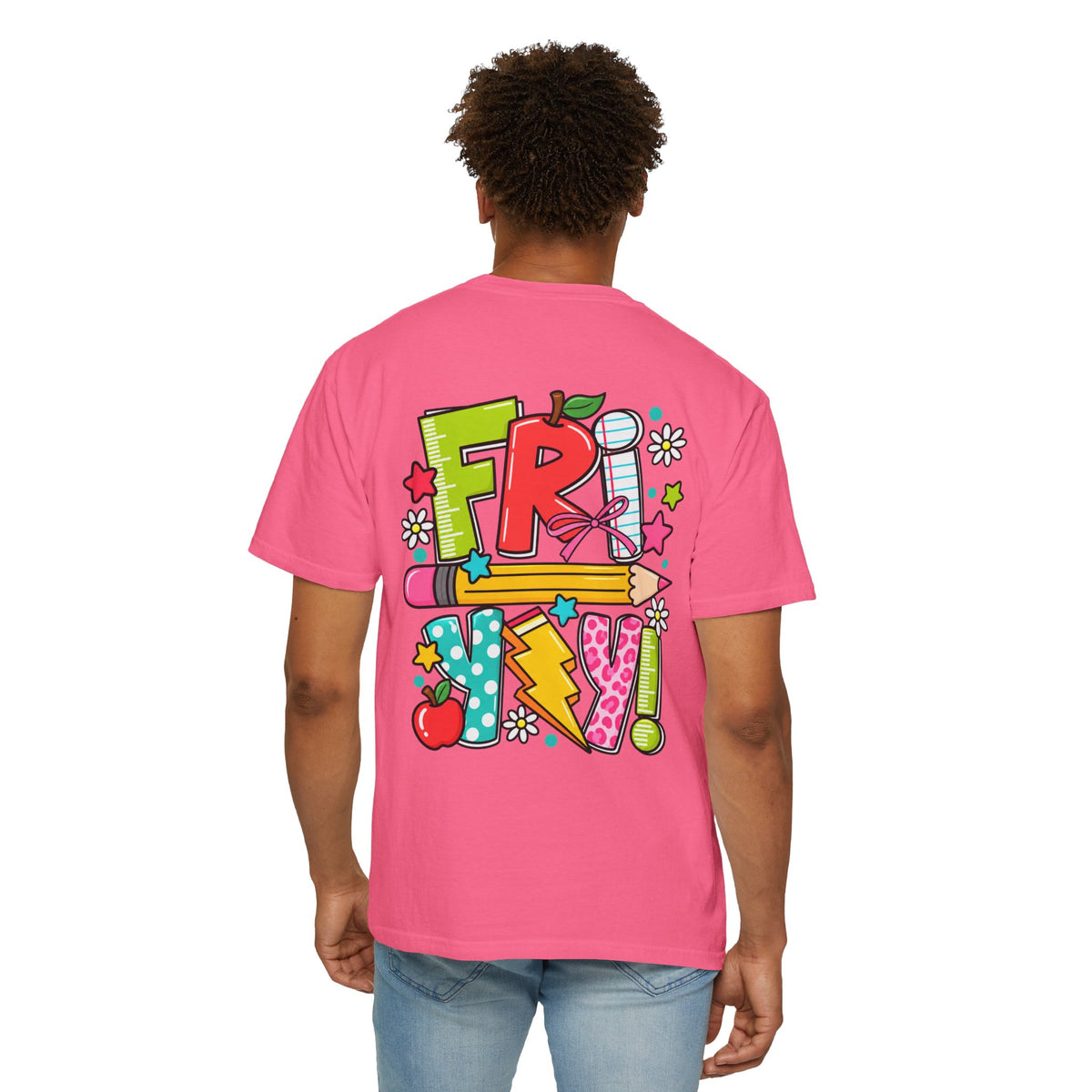 Happy Fri-yay Colorful Graphic T-shirt | Cute Friday Celebration Tee