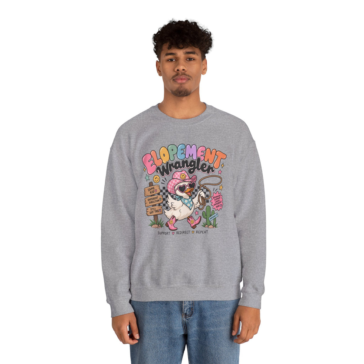 Elopement Wrangler sweatshirt | Cute Western Elopement Graphic Crewneck