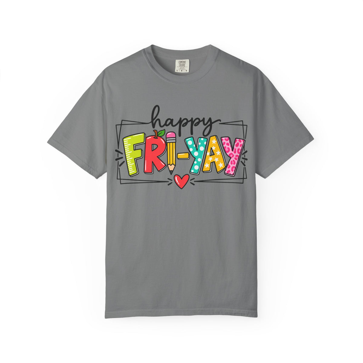 Happy Fri-yay Colorful Graphic T-shirt | Cute Friday Celebration Tee