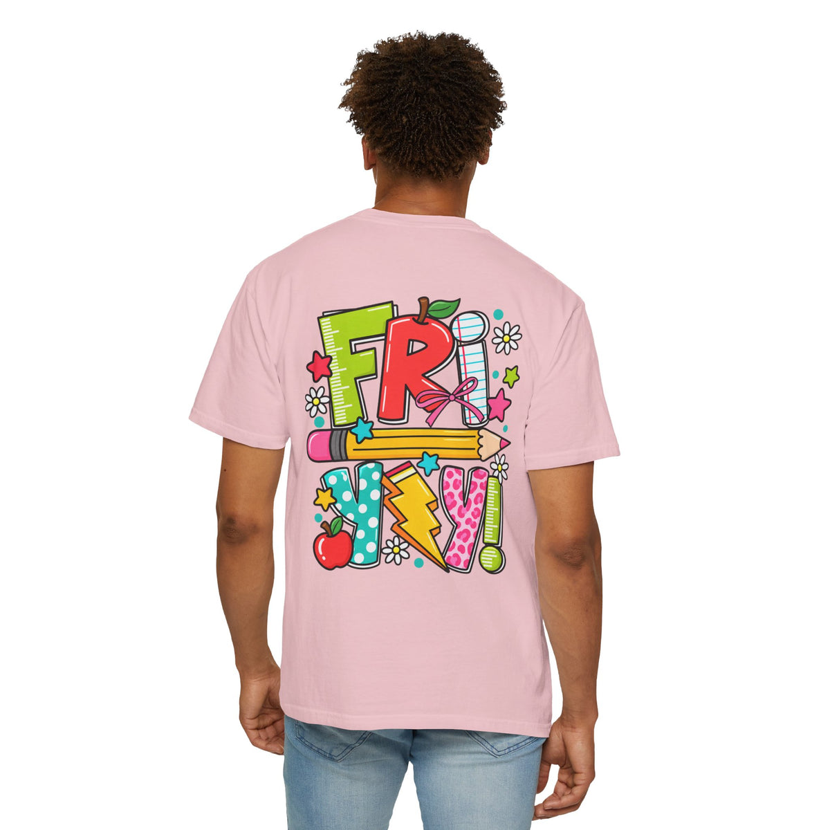 Happy Fri-yay Colorful Graphic T-shirt | Cute Friday Celebration Tee
