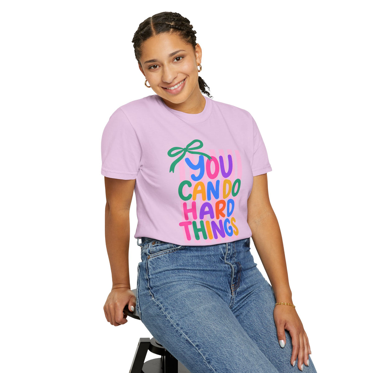 You Can Do Hard Things T-shirt | Colorful Motivational Typography