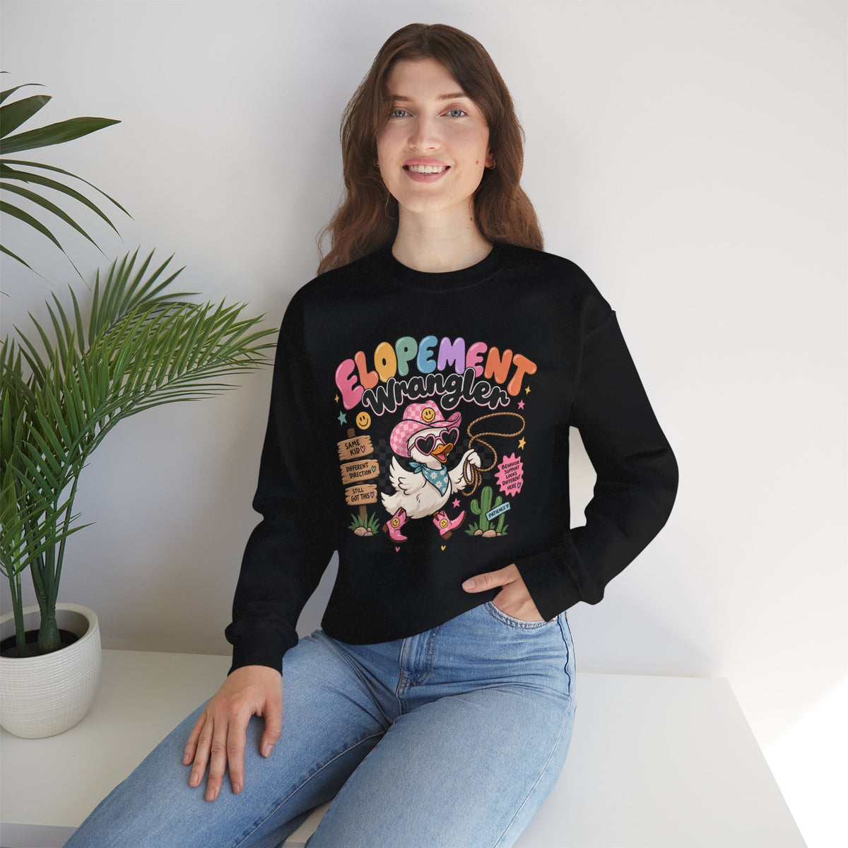 Elopement Wrangler sweatshirt | Cute Western Elopement Graphic Crewneck