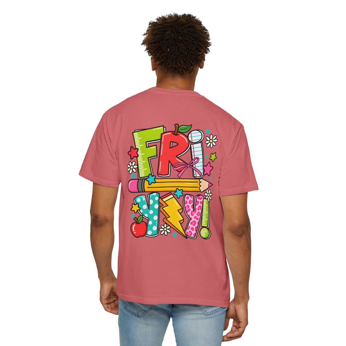 Happy Fri-yay Colorful Graphic T-shirt | Cute Friday Celebration Tee