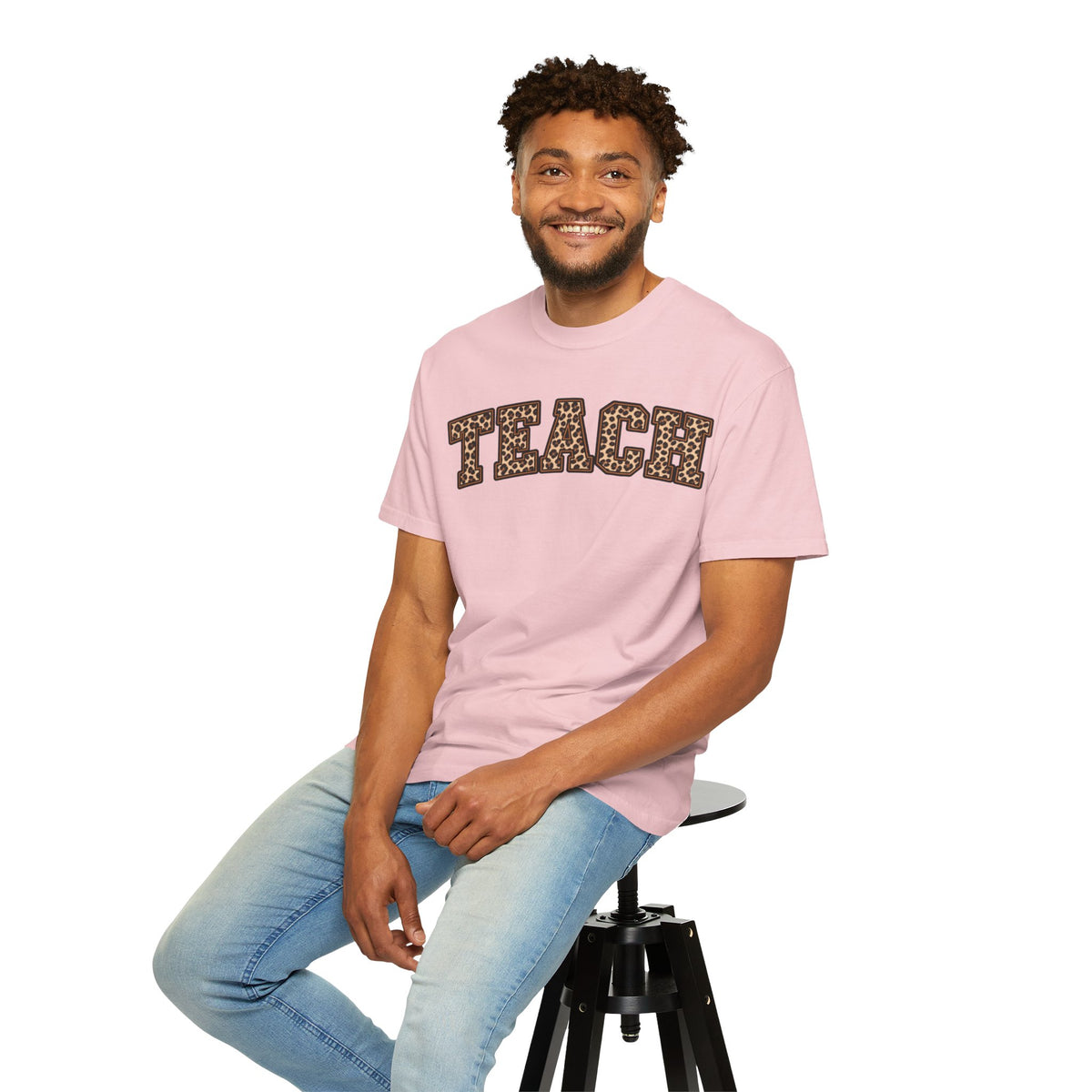 Leopard Print TEACH T-Shirt | Teacher Shirt, Animal Print Typography
