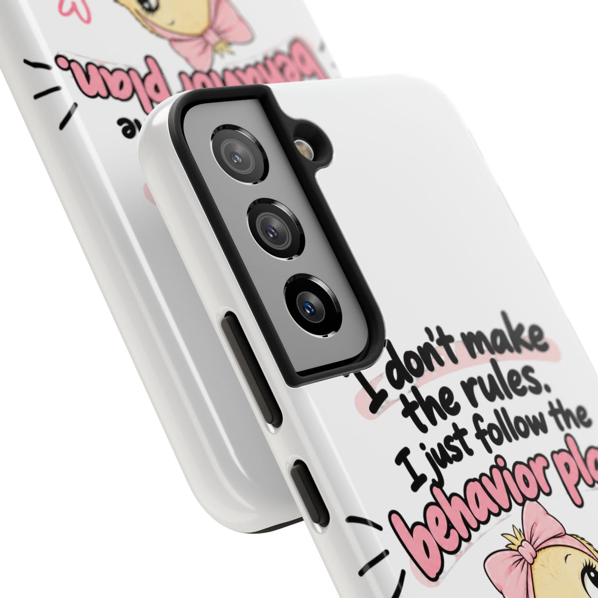 Cute Chick "I Don't Make the Rules" behavior plan phone case | Tough Phone Case