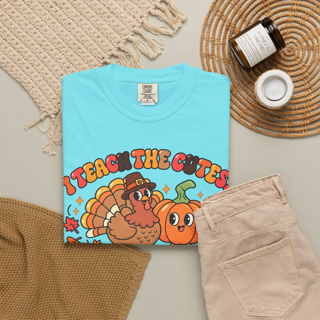 I Teach the Cutest Little Turkeys T-shirt | Thanksgiving Teacher Shirt