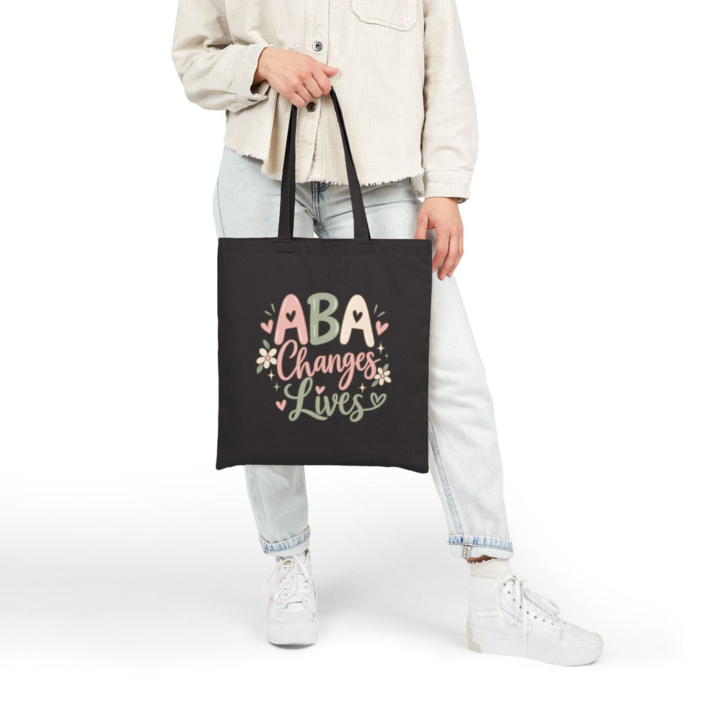 ABA Changes Lives Tote Bag | Therapist Appreciation, Behavioral Therapy Design