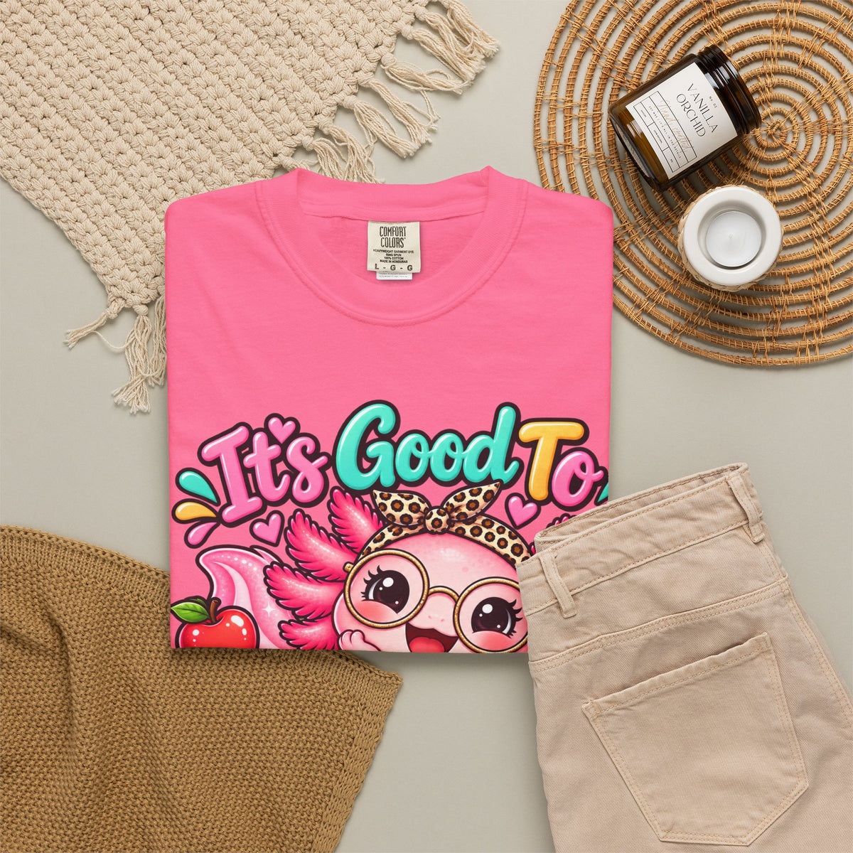 It's Good To Axolotl Questions Brenda Tee | Cute Axolotl Cartoon, Colorful Study Design