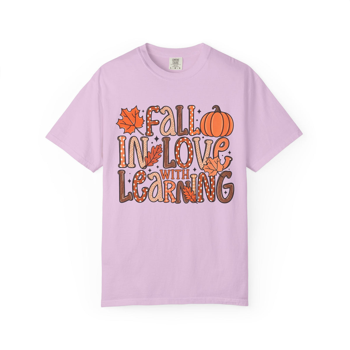 Fall in Love with Learning T-Shirt | Teacher Autumn Pumpkin Leaves