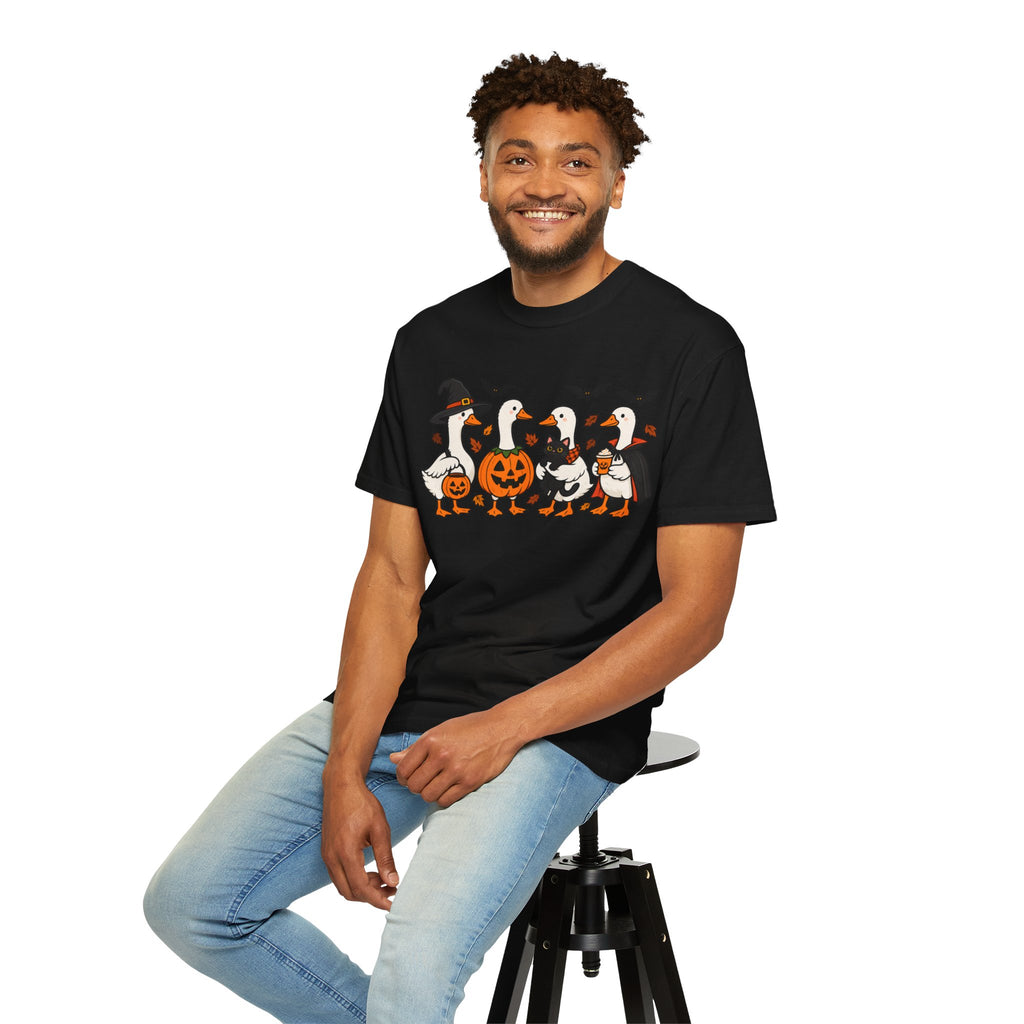 Halloween Ducks T-shirt | Geese in Costumes, Pumpkin Jack-O’-Lantern