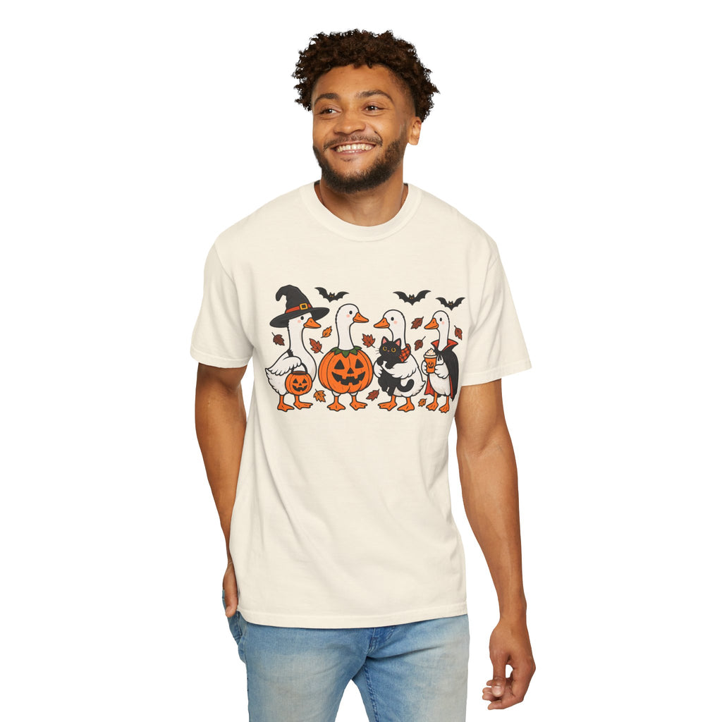 Halloween Ducks T-shirt | Geese in Costumes, Pumpkin Jack-O’-Lantern