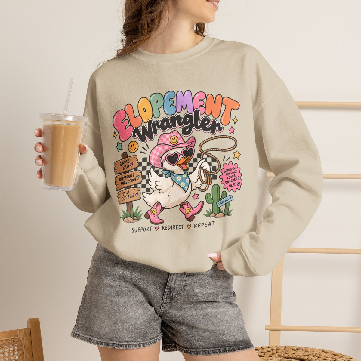 Elopement Wrangler sweatshirt | Cute Western Elopement Graphic Crewneck