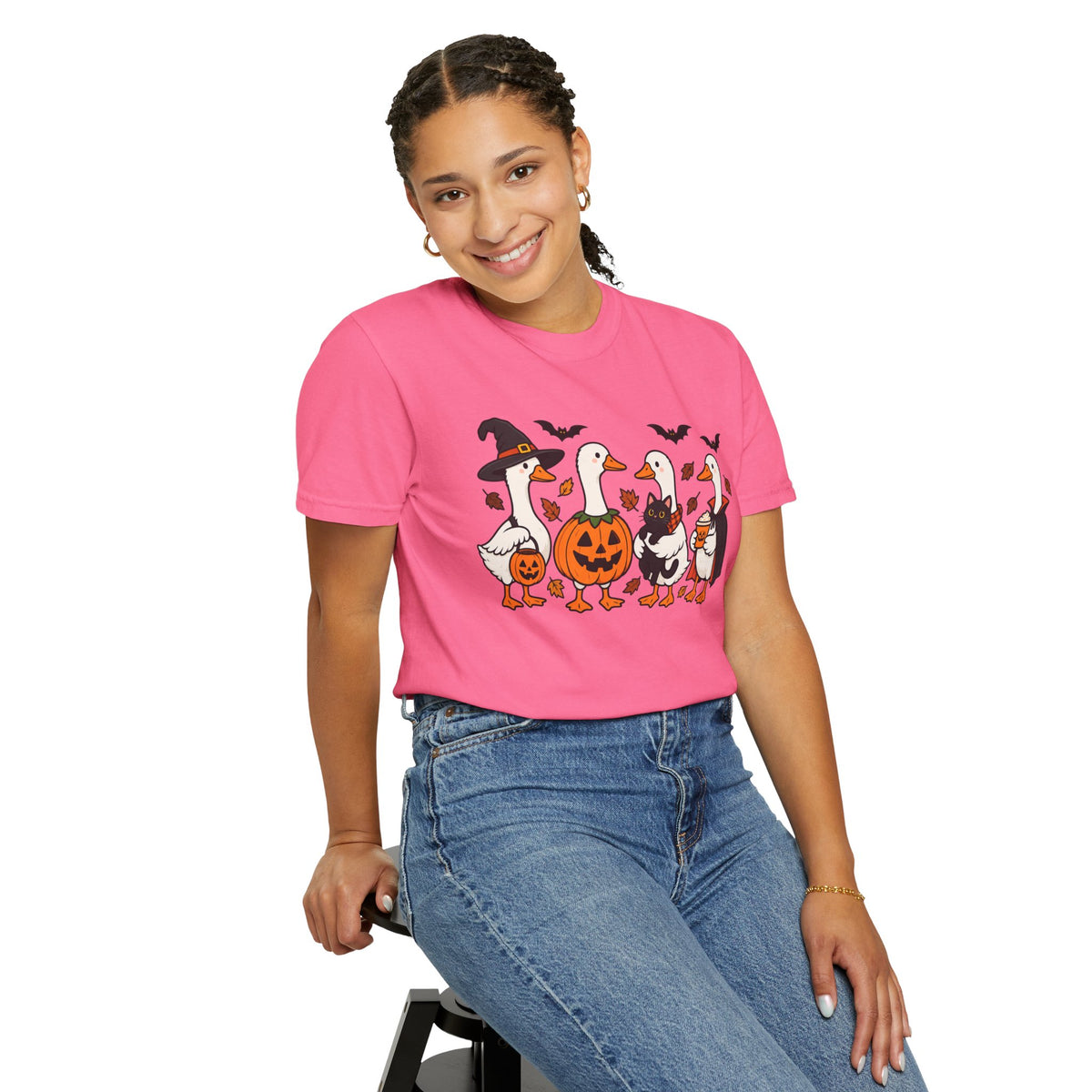 Halloween Ducks T-shirt | Geese in Costumes, Pumpkin Jack-O’-Lantern