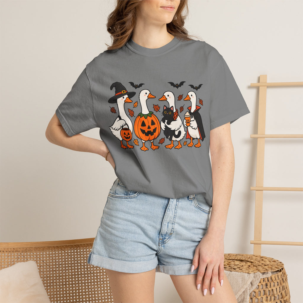 Halloween Ducks T-shirt | Geese in Costumes, Pumpkin Jack-O’-Lantern