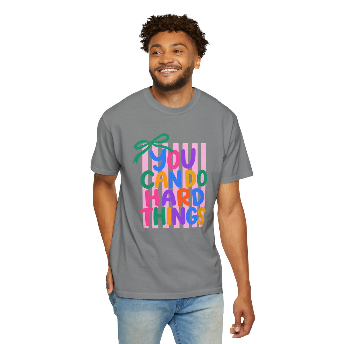 You Can Do Hard Things T-shirt | Colorful Motivational Typography