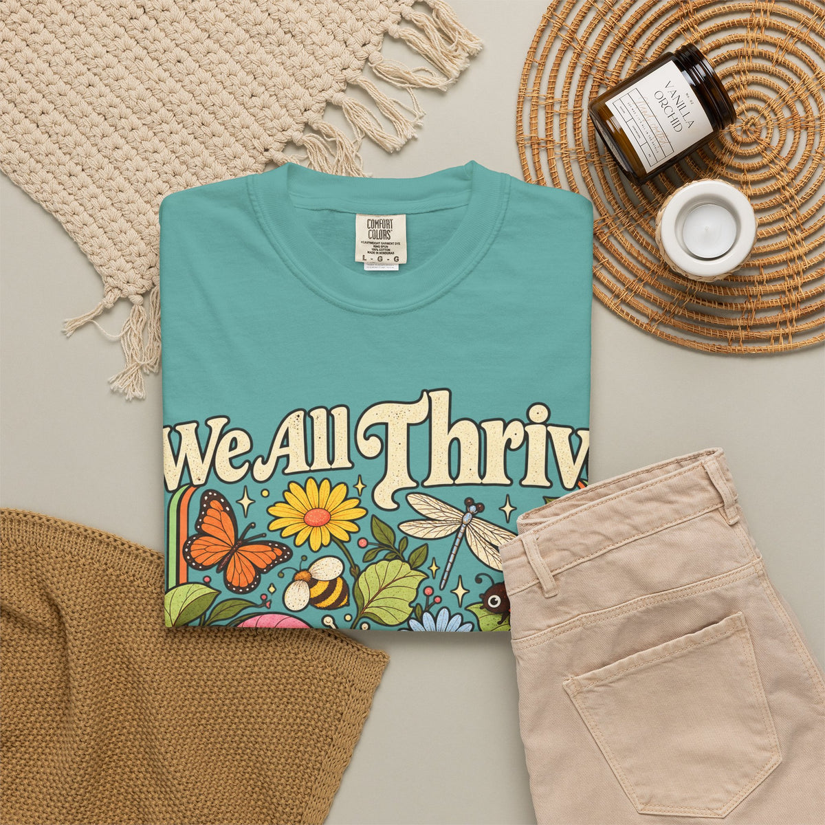 We All Thrive Under Different Conditions T-shirt | Floral Nature Illustration