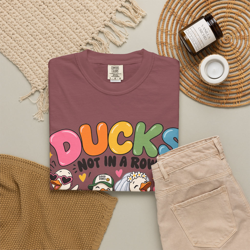 Ducks Not In A Row tee | Cute Duck Illustration T-Shirt, Different Paths Same Adventure