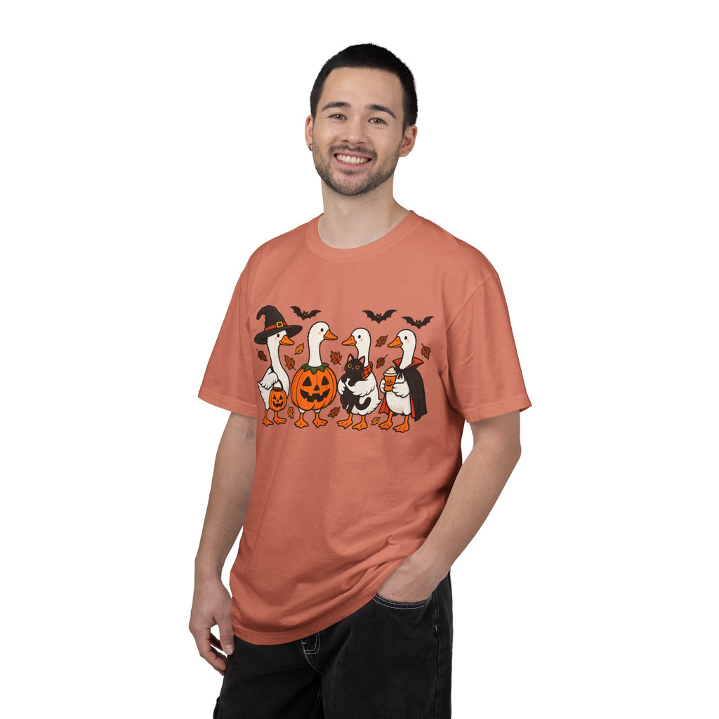 Halloween Ducks T-shirt | Geese in Costumes, Pumpkin Jack-O’-Lantern