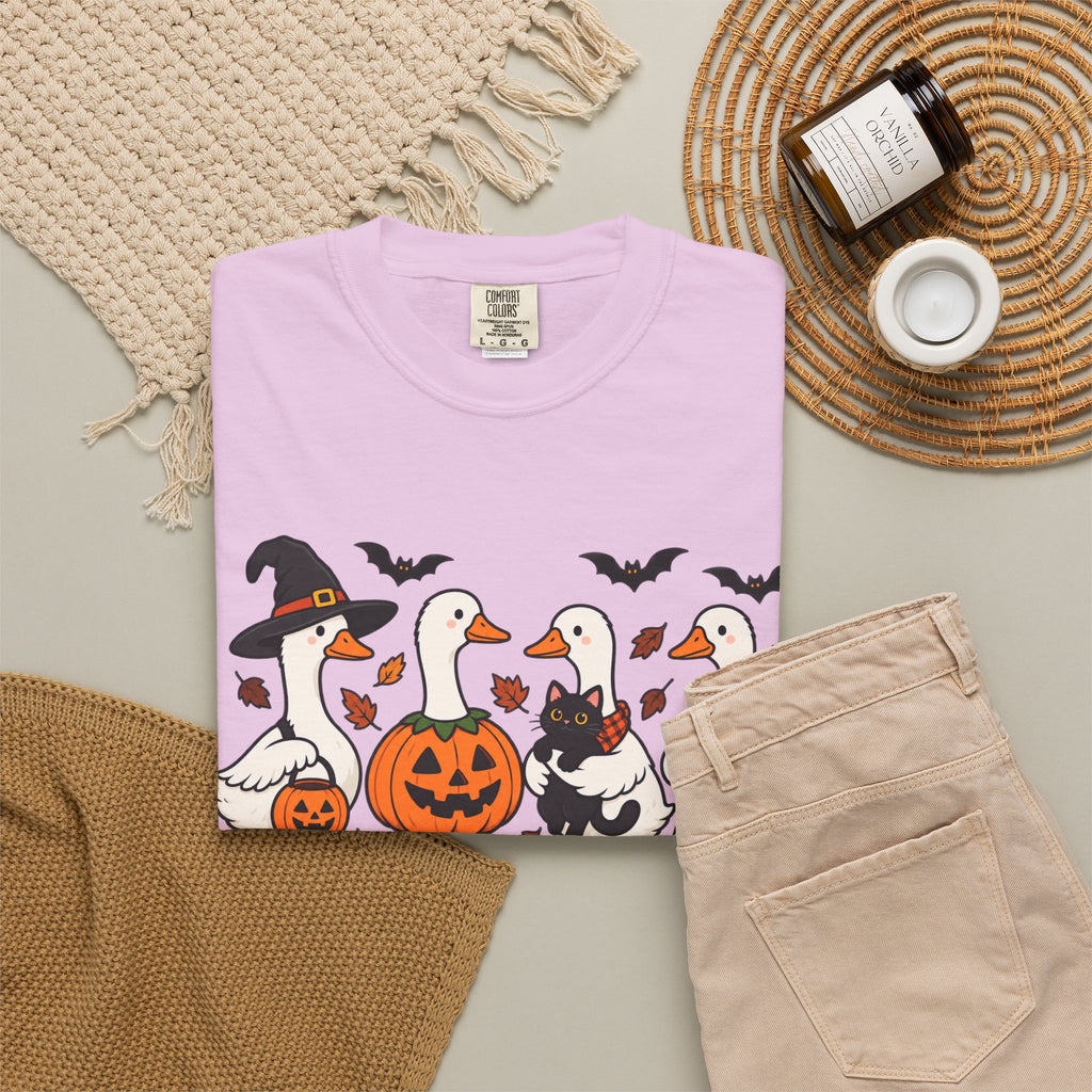 Halloween Ducks T-shirt | Geese in Costumes, Pumpkin Jack-O’-Lantern