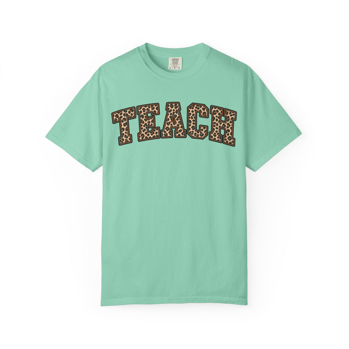 Leopard Print TEACH T-Shirt | Teacher Shirt, Animal Print Typography
