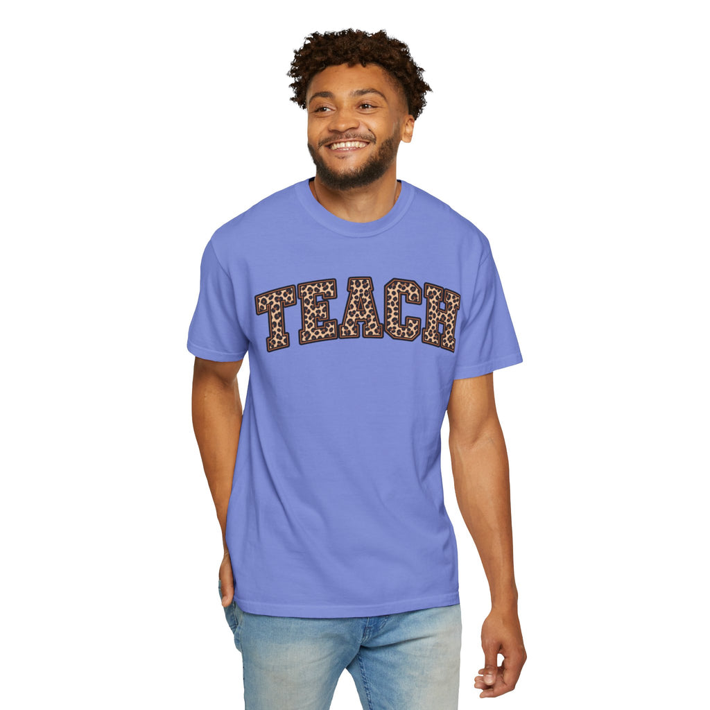 Leopard Print TEACH T-Shirt | Teacher Shirt, Animal Print Typography