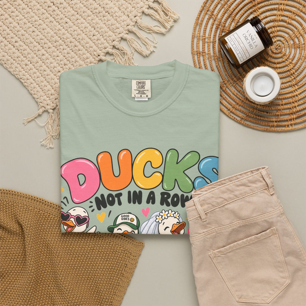 Ducks Not In A Row tee | Cute Duck Illustration T-Shirt, Different Paths Same Adventure