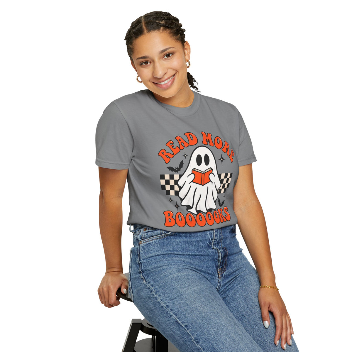 Read More Booooks ghost reading T-Shirt | Halloween book lover tee