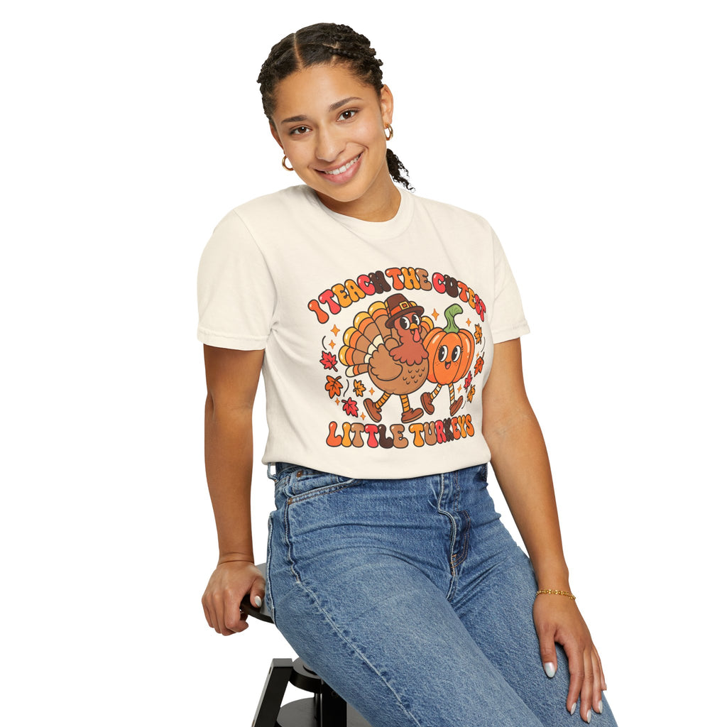 I Teach the Cutest Little Turkeys T-shirt | Thanksgiving Teacher Shirt