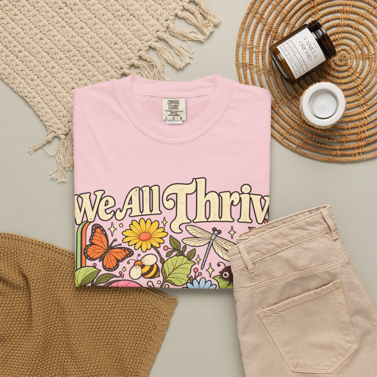 We All Thrive Under Different Conditions T-shirt | Floral Nature Illustration