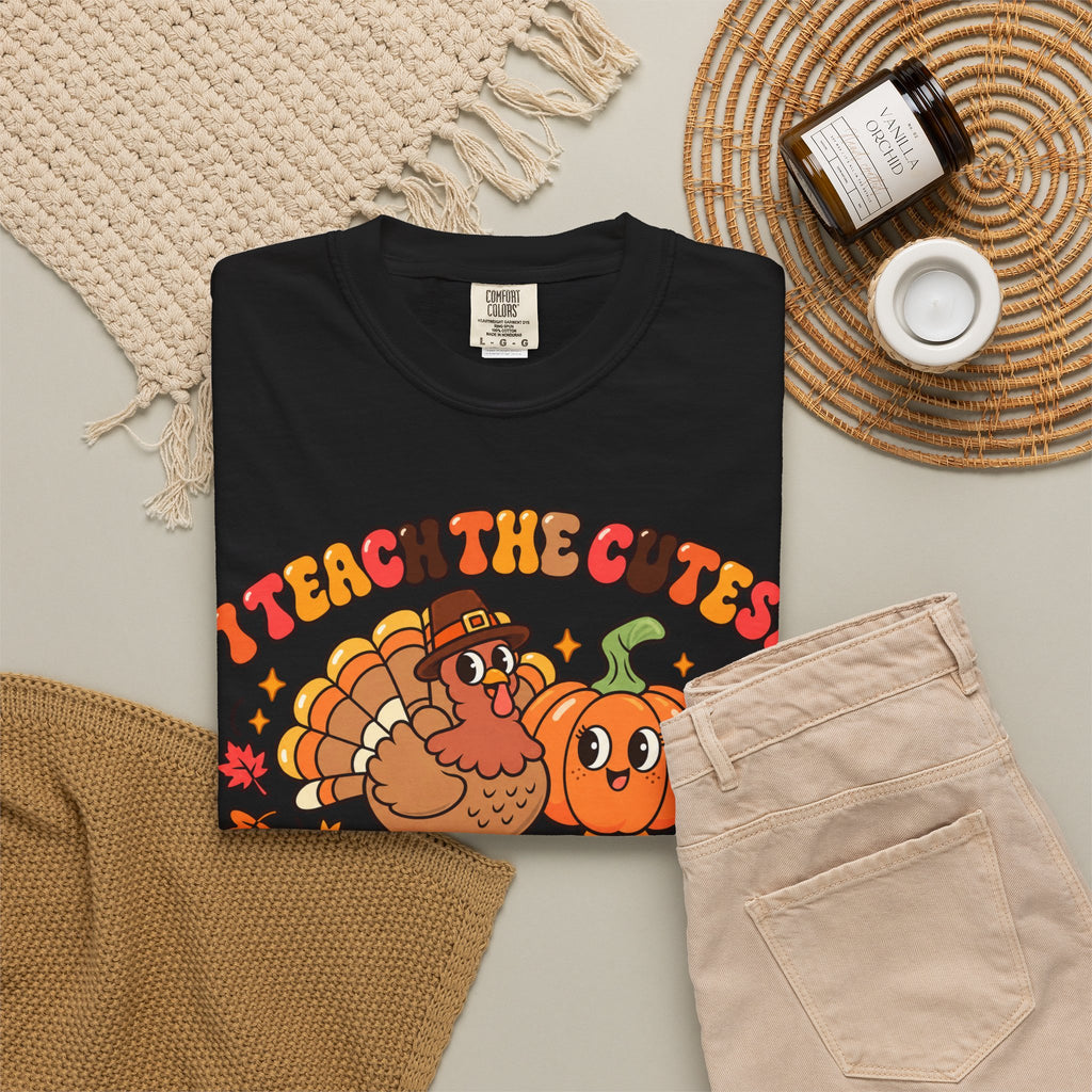 I Teach the Cutest Little Turkeys T-shirt | Thanksgiving Teacher Shirt