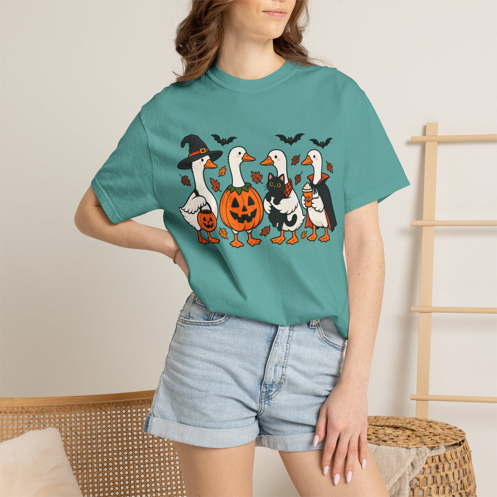 Halloween Ducks T-shirt | Geese in Costumes, Pumpkin Jack-O’-Lantern