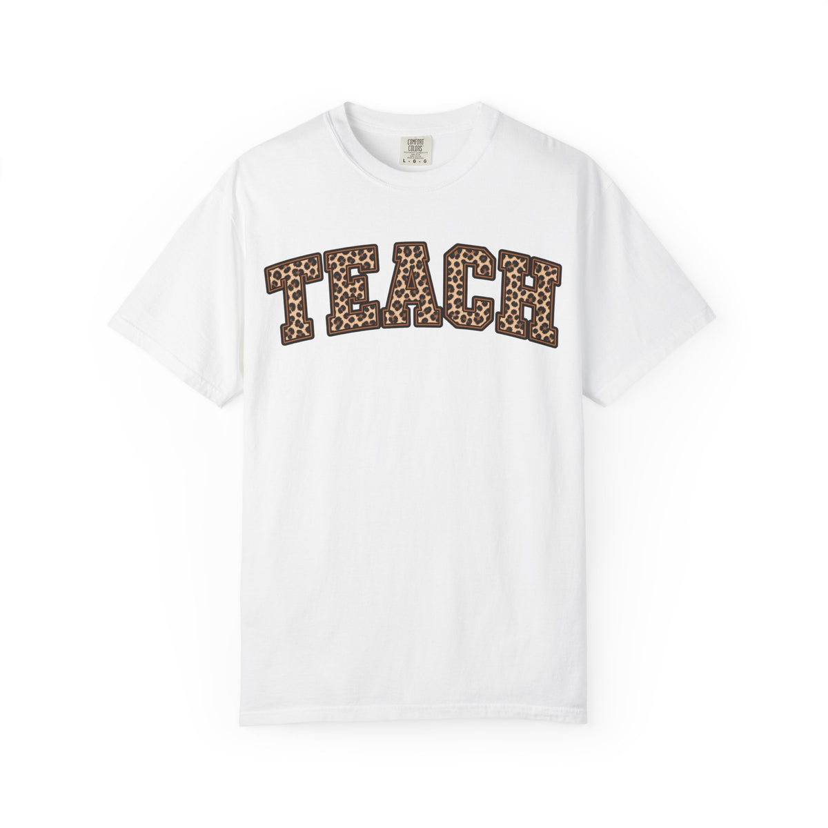 Leopard Print TEACH T-Shirt | Teacher Shirt, Animal Print Typography