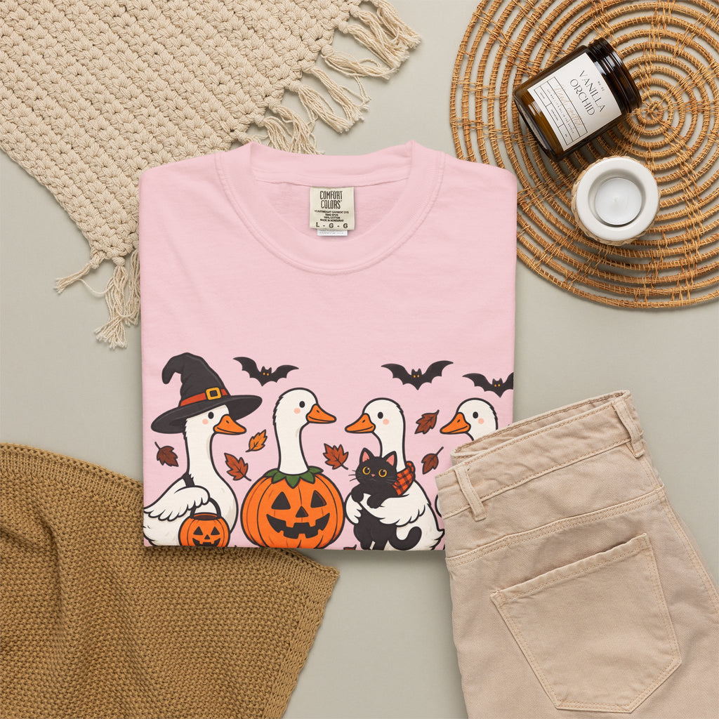 Halloween Ducks T-shirt | Geese in Costumes, Pumpkin Jack-O’-Lantern