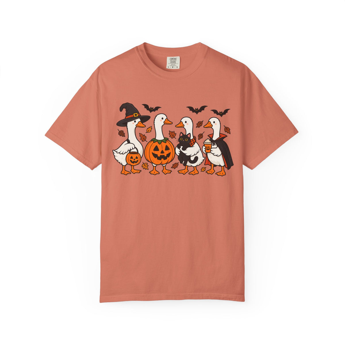 Halloween Ducks T-shirt | Geese in Costumes, Pumpkin Jack-O’-Lantern