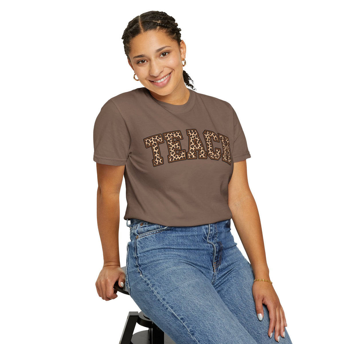 Leopard Print TEACH T-Shirt | Teacher Shirt, Animal Print Typography