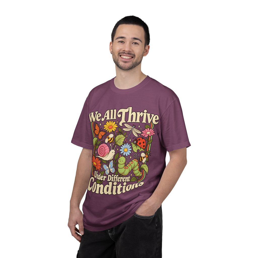 We All Thrive Under Different Conditions T-shirt | Floral Nature Illustration