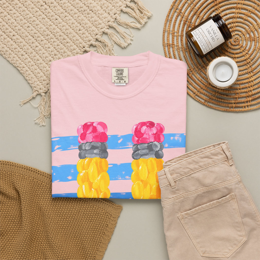 Braided Pencil Illustration T-Shirt | School Art Teacher Tee