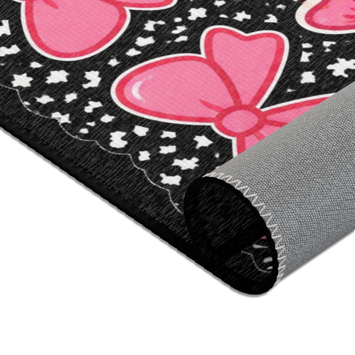Learning Looks Good On Us Area Rug | Pink Bows, Stars, Classroom Decor