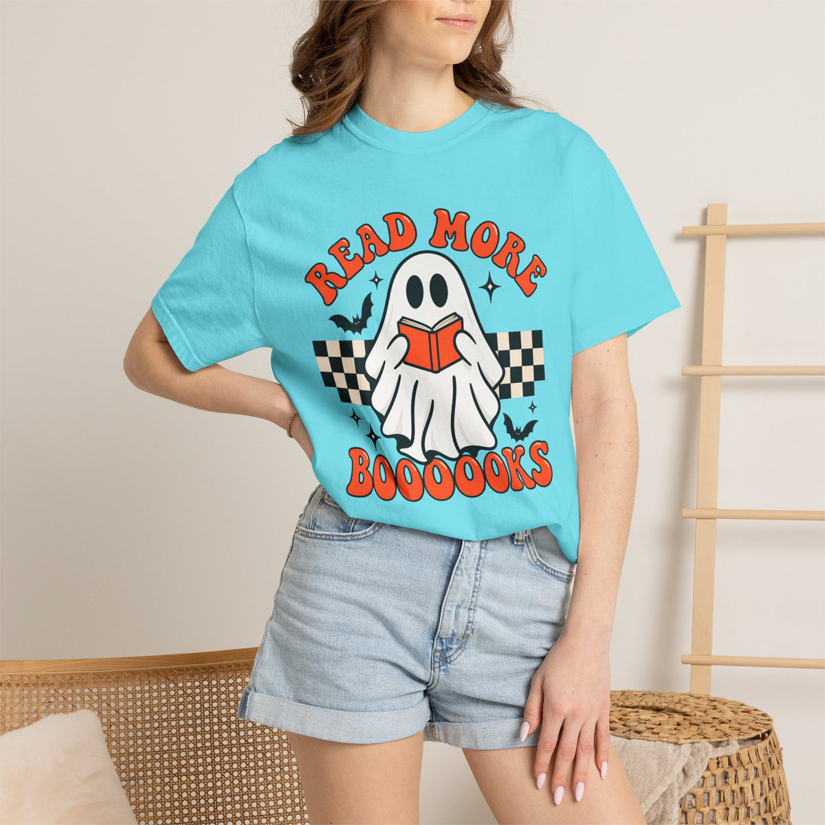 Read More Booooks ghost reading T-Shirt | Halloween book lover tee