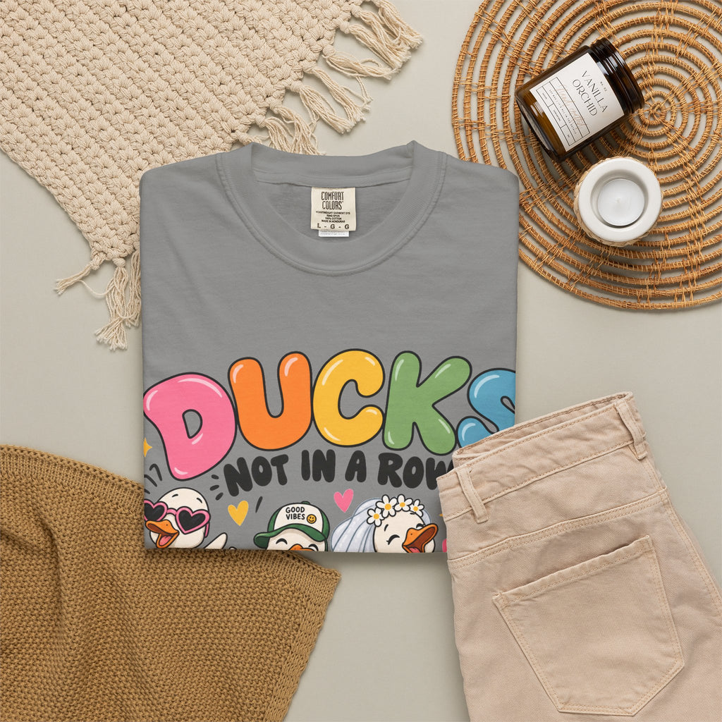 Ducks Not In A Row tee | Cute Duck Illustration T-Shirt, Different Paths Same Adventure