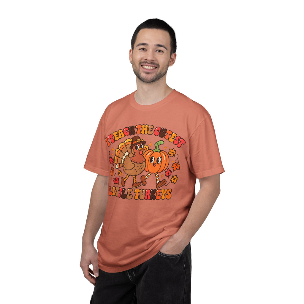 I Teach the Cutest Little Turkeys T-shirt | Thanksgiving Teacher Shirt