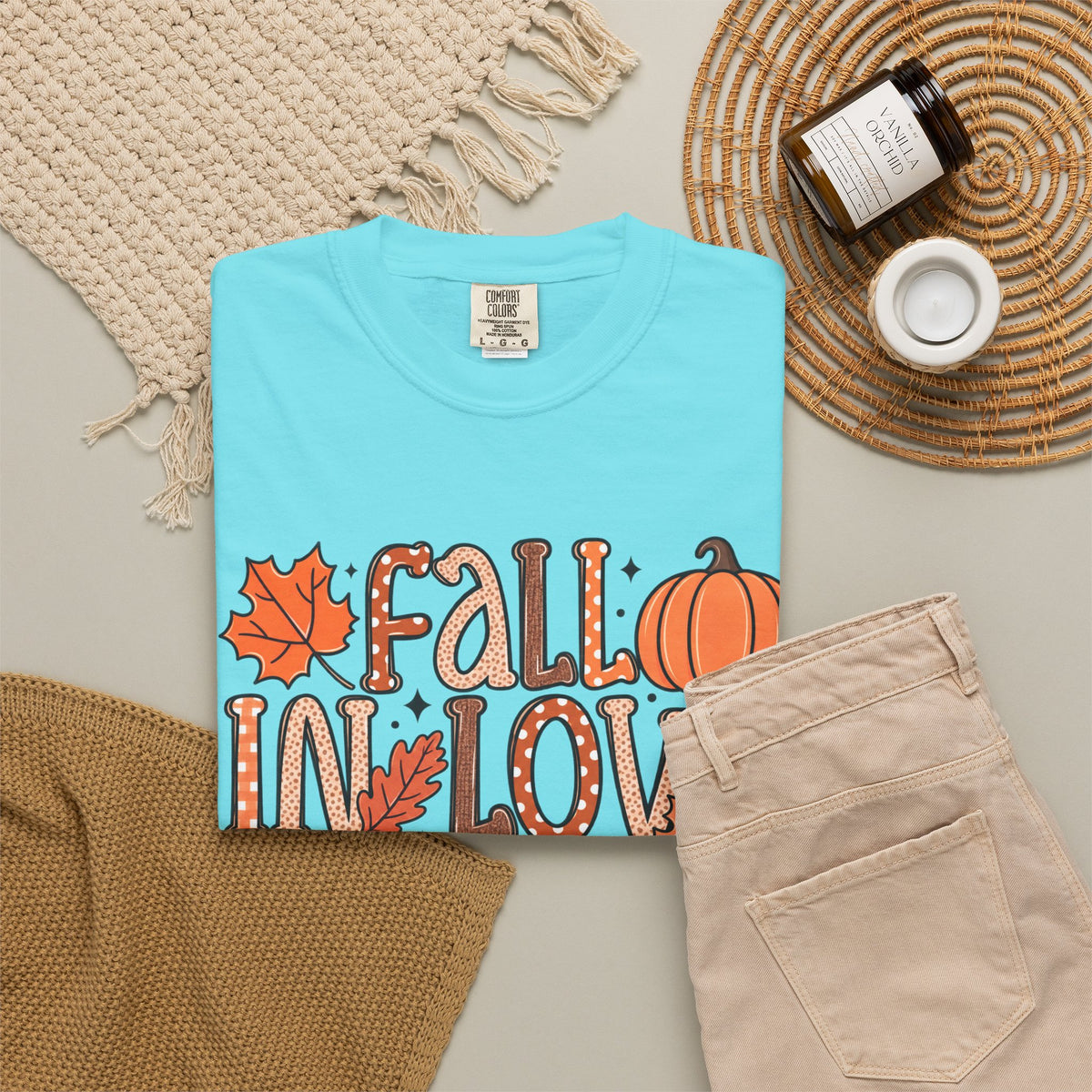 Fall in Love with Learning T-Shirt | Teacher Autumn Pumpkin Leaves