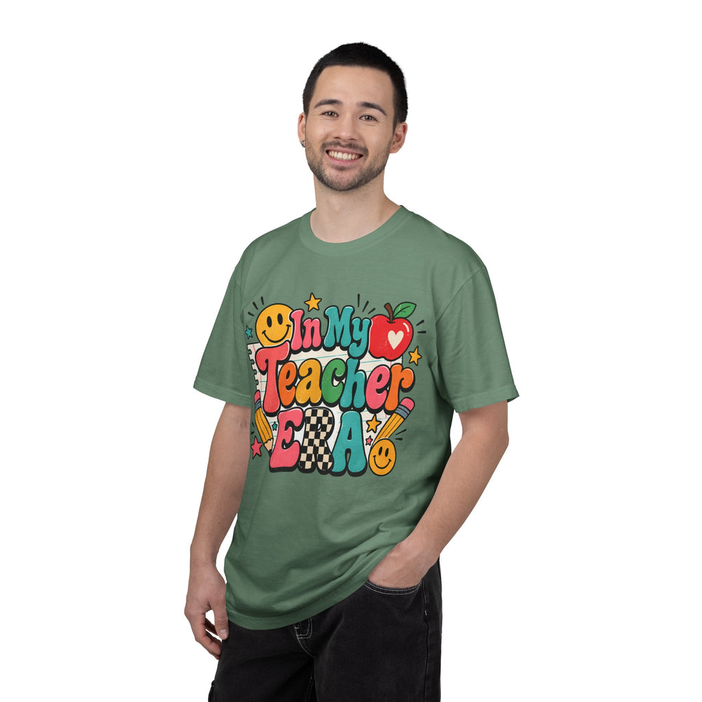 In My Teacher Era T-shirt | Retro School Graphic, Apple & Pencils