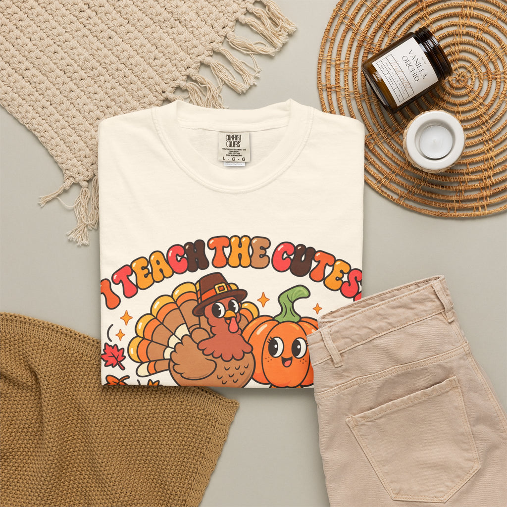 I Teach the Cutest Little Turkeys T-shirt | Thanksgiving Teacher Shirt