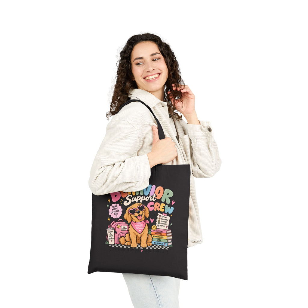 Behavior Support Crew Tote Bag | Therapy Dog Design, School Counseling Supplies