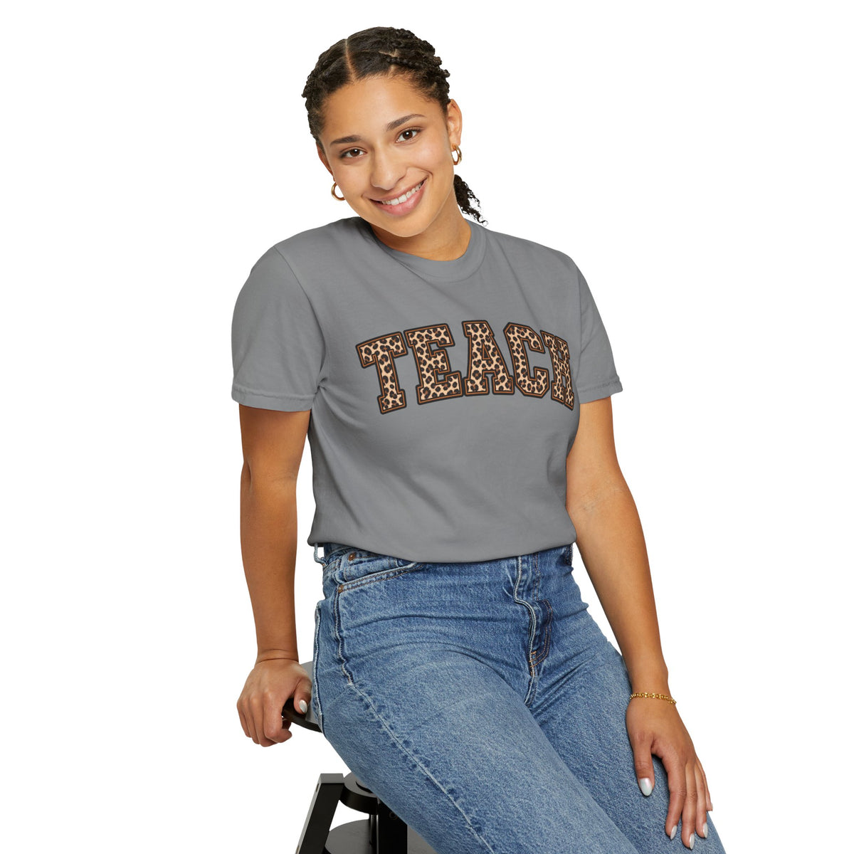Leopard Print TEACH T-Shirt | Teacher Shirt, Animal Print Typography