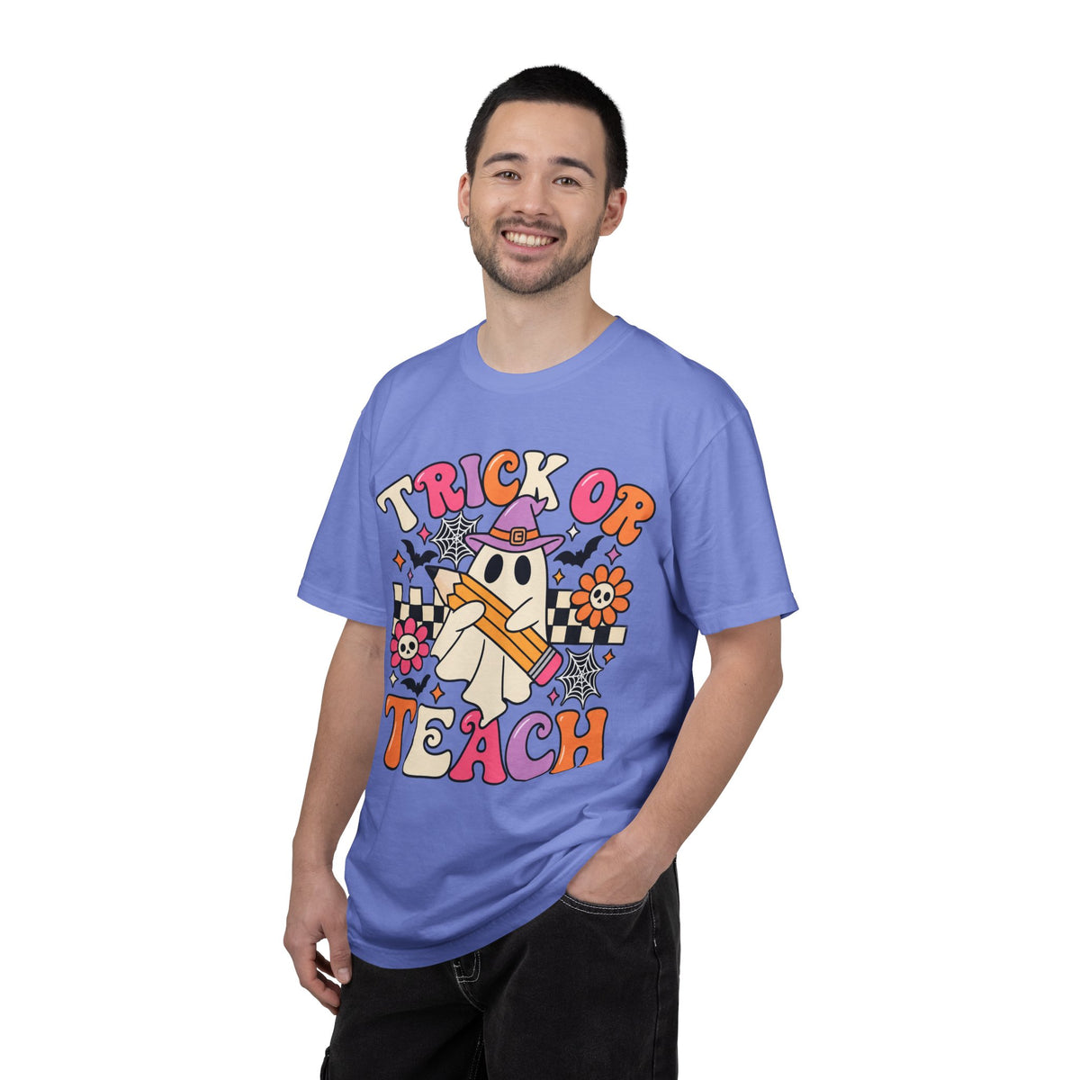 Trick or Teach ghost Halloween T-Shirt | Teacher Halloween shirt