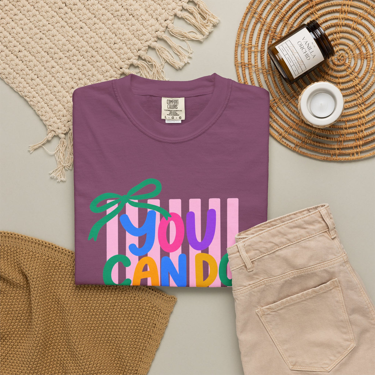You Can Do Hard Things T-shirt | Colorful Motivational Typography