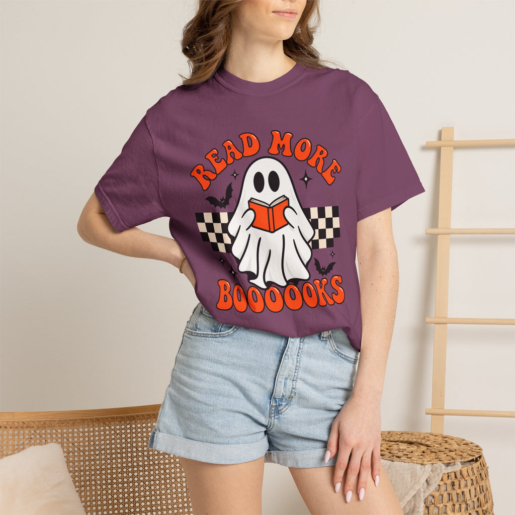 Read More Booooks ghost reading T-Shirt | Halloween book lover tee